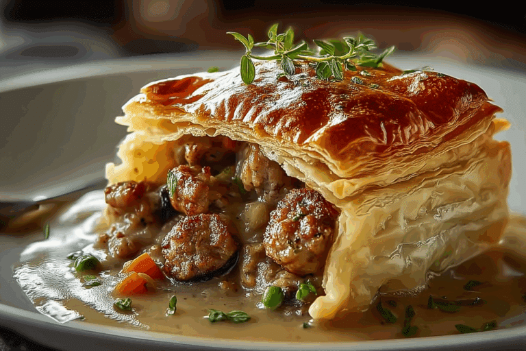 Sausage Gravy Puff Pie