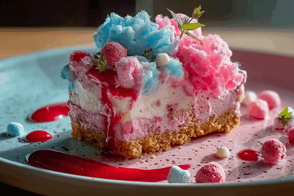 Cotton Candy Cheesecake Dessert