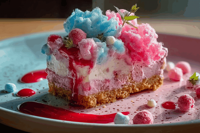 Cotton Candy Cheesecake Dessert