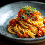 Spicy Tomato Garlic Confit Pasta