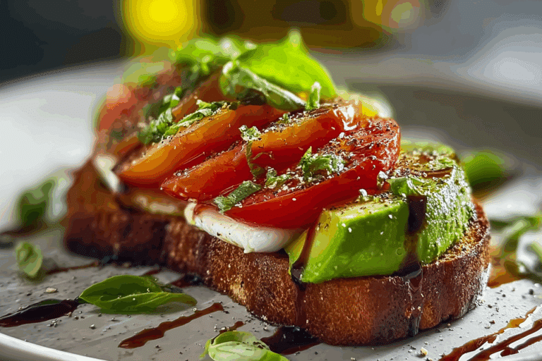 Avocado Caprese Toast