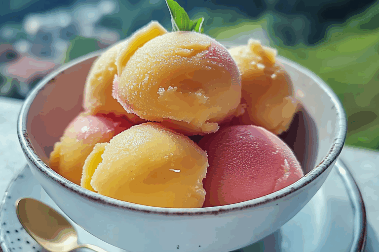 Easy Peach Sorbet: A Sweet and Simple Summer Fix