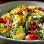 Creamy Cucumber Cheddar Salad