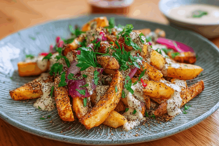 Crunchy Za’atar Fries with Tahini Sauce Delight