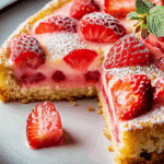 Simple Strawberry Rhubarb Cake