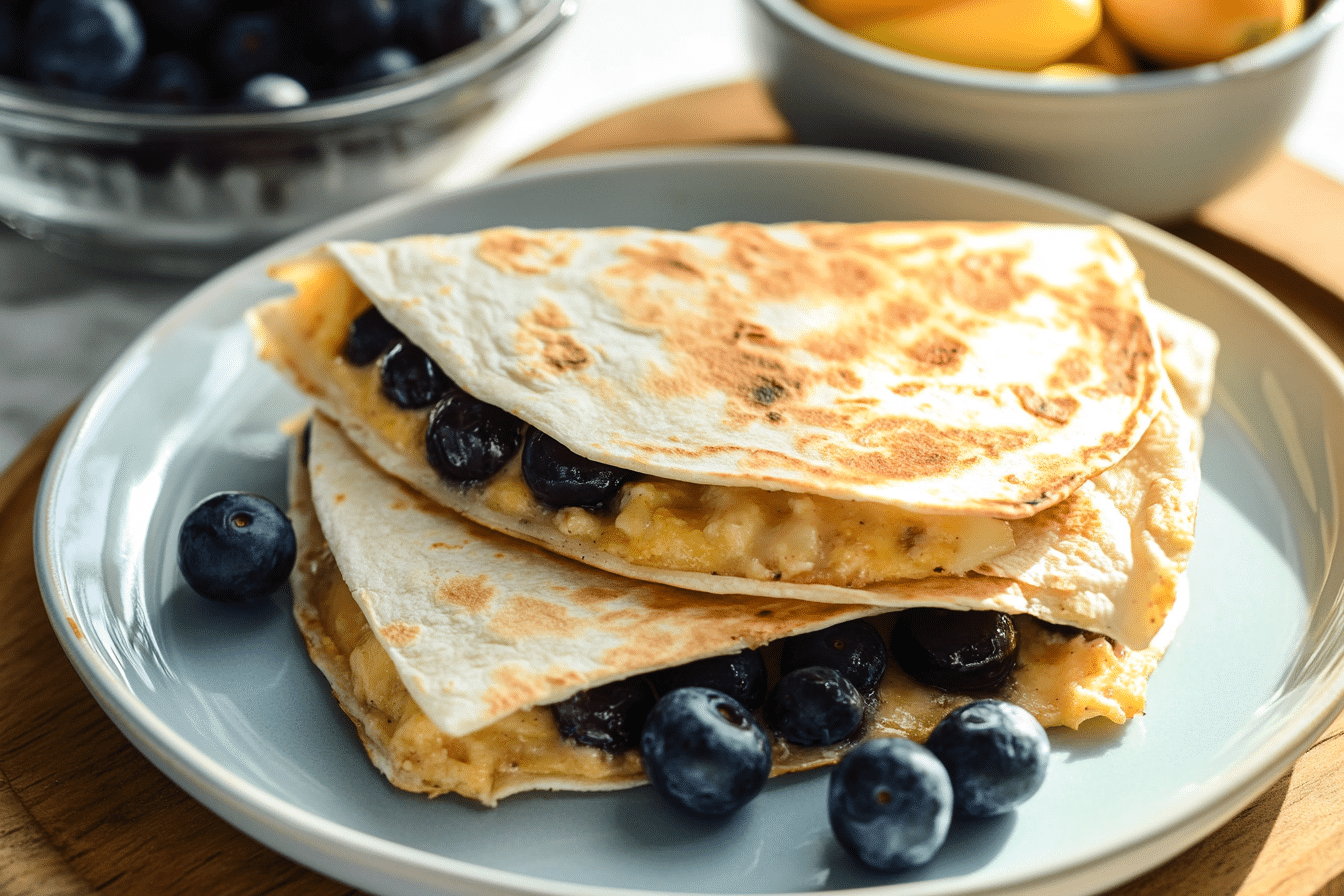 Blueberry Breakfast Quesadilla