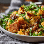 Crunchy Croissant, Cornbread & Sausage Dressing