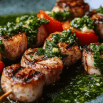 Grilled Surf & Turf Skewers with Chimichurri