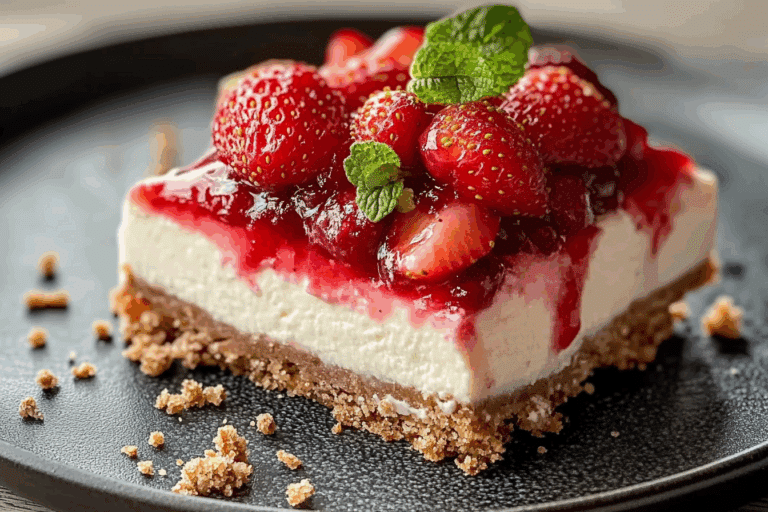 Berrylicious Strawberry Crunch Cheesecake