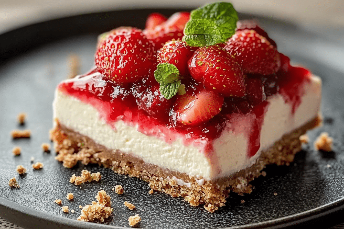 Berrylicious Strawberry Crunch Cheesecake