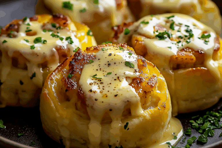 Savory Breakfast Rolls Drizzled With Béarnaise