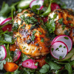 Sumac Chicken Thighs with Yogurt and Herb Salad