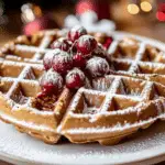 Easy Festive Gingerbread Waffles