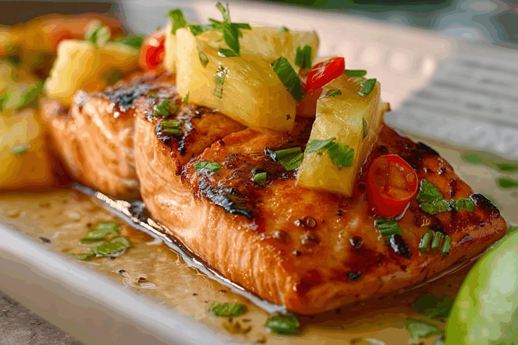 Honey Pineapple Salmon