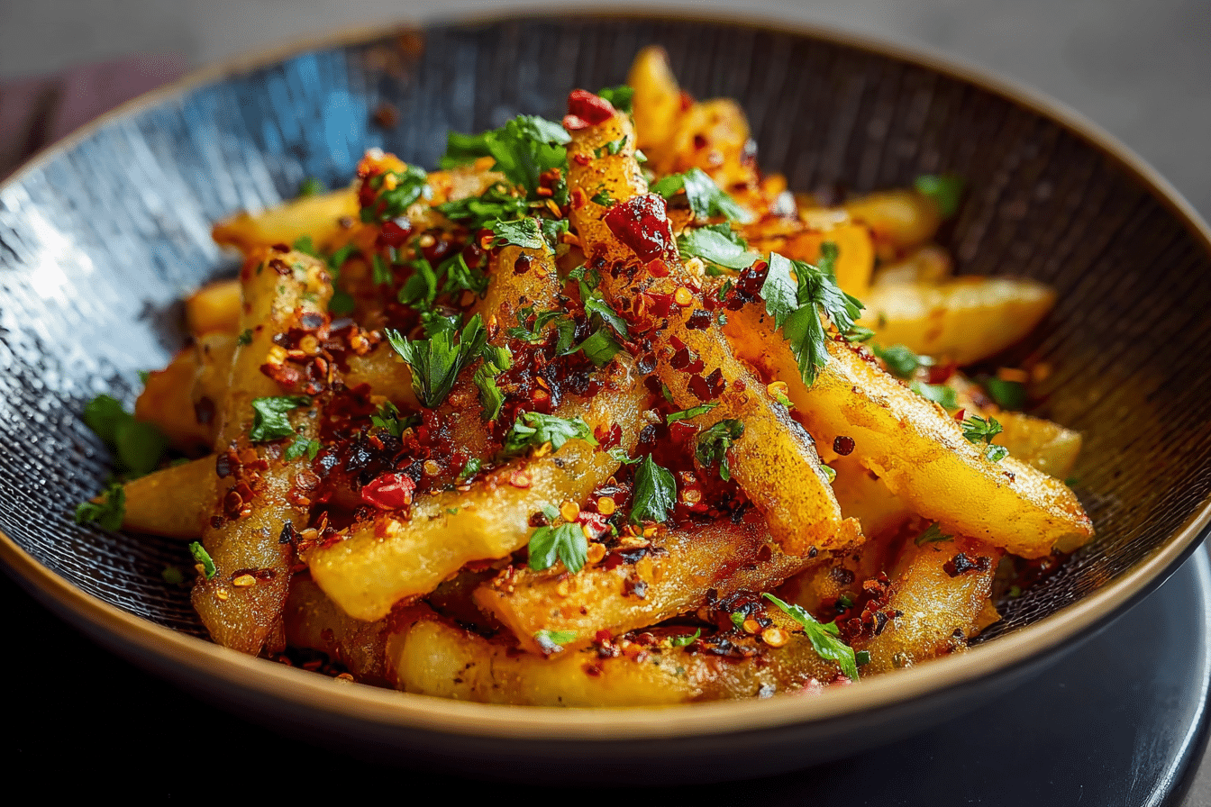 Turkish Fries (Turkish Potatoes) with Aleppo Pepper