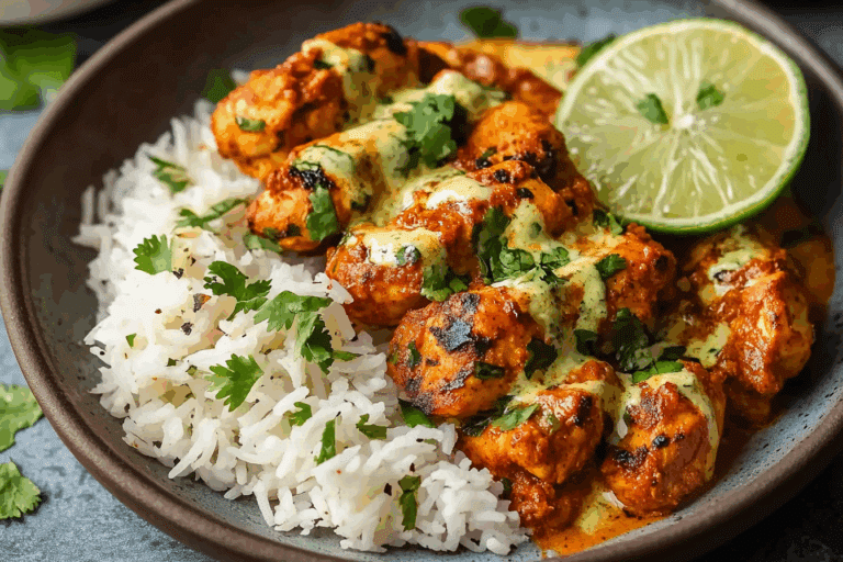 Garlic Butter Chicken Tikka & Rice