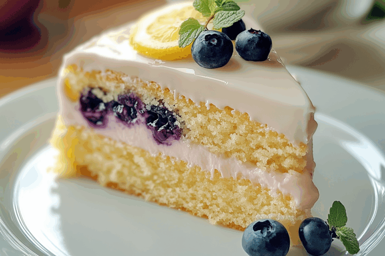 Blueberry Lemonade Buttermilk Cake – Fresh, Tangy & Moist Delight