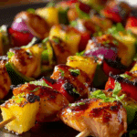 Hawaiian Chicken Pineapple Skewers