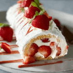 Strawberry Swiss Roll Cake