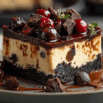 Brownie Layered Cookie Dough Cheesecake