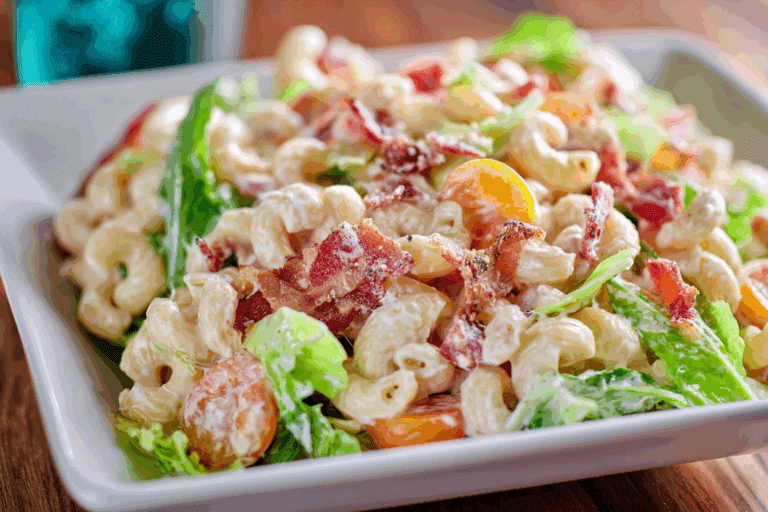 BLT Macaroni Salad – Creamy, Crunchy & Bursting with Flavor!