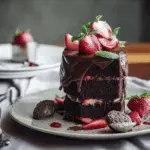 Decadent Chocolate Strawberry Cake