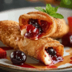 Crispy Cherry Cheesecake Egg Rolls