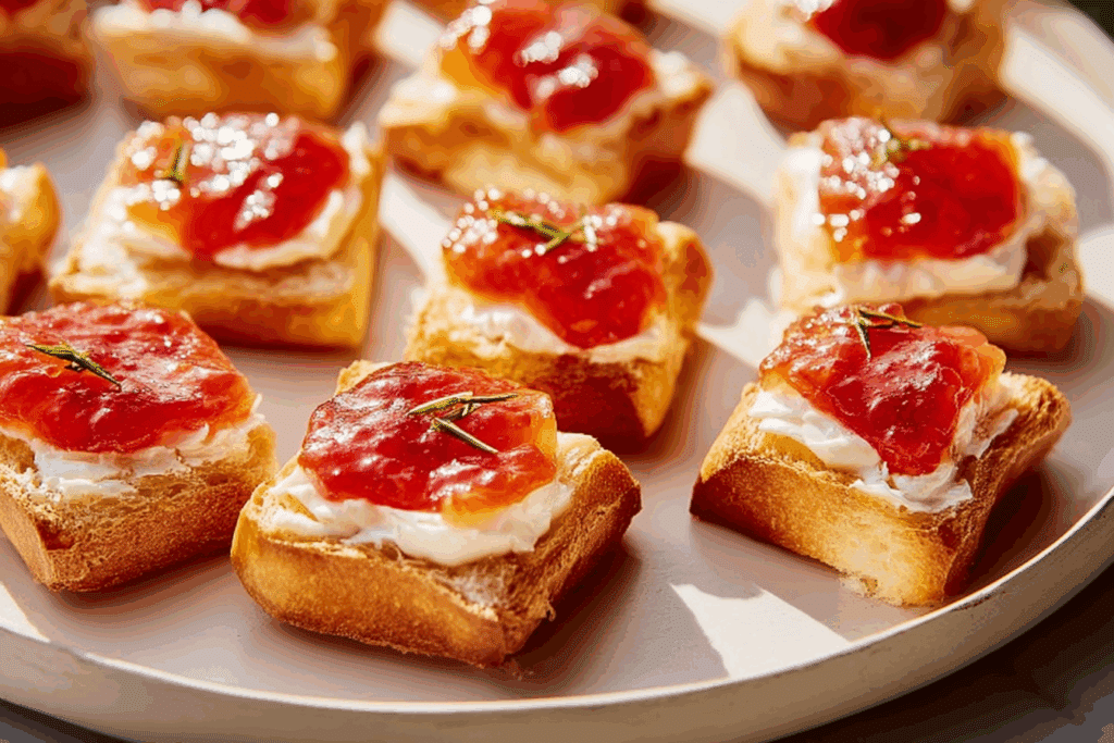 Easy 5-Minute Pepper Jelly and Cream Cheese Bites