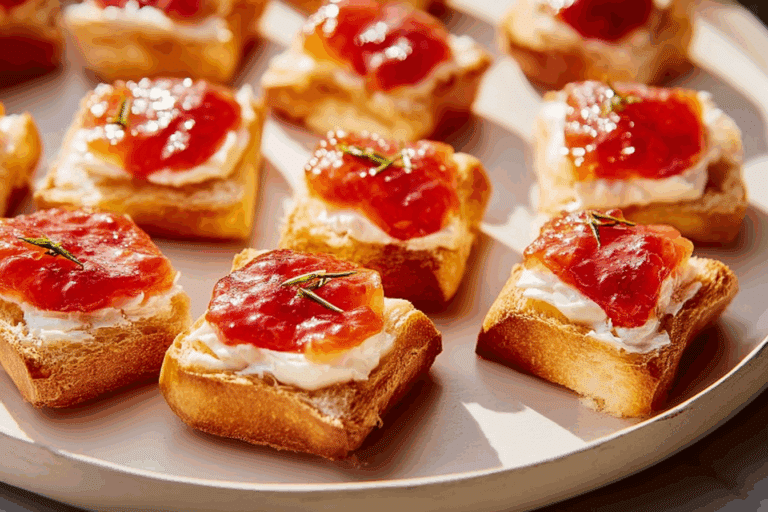 Easy 5-Minute Pepper Jelly and Cream Cheese Bites