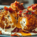 Buffalo Chicken Bacon Loaded Mozzarella Bombs