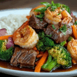 Sweet & Savory Hoisin Beef, Shrimp, and Veggies