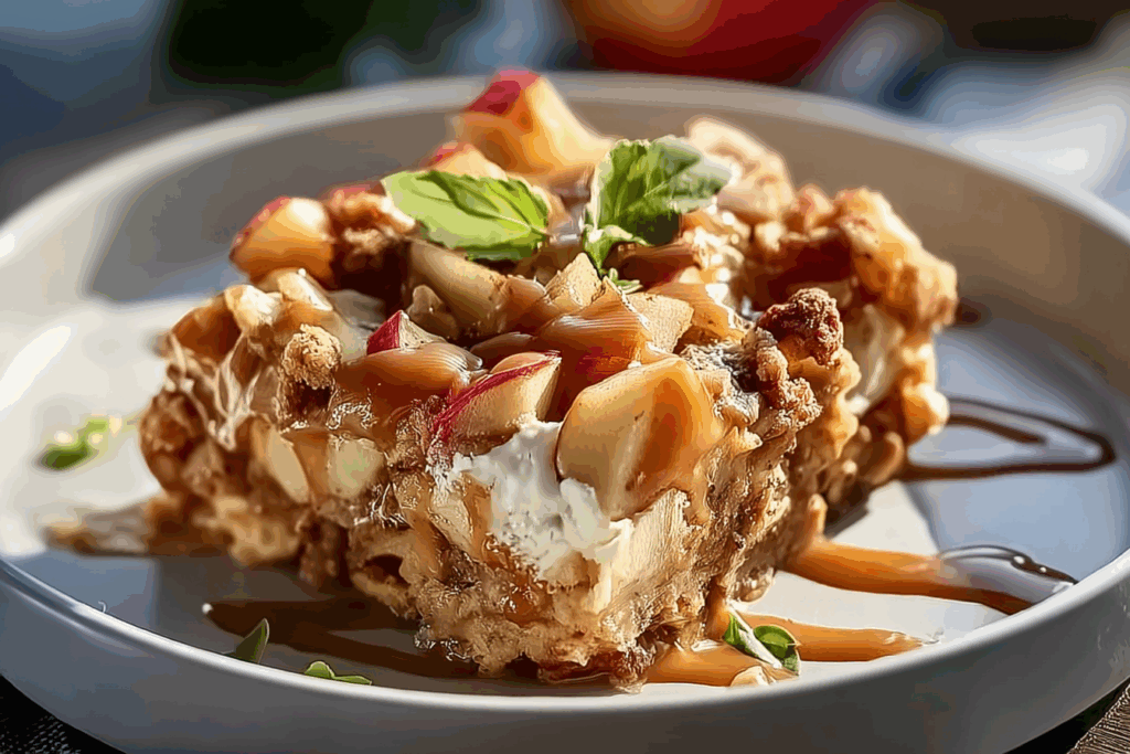 Caramel Apple Cinnamon Roll Dump Cake