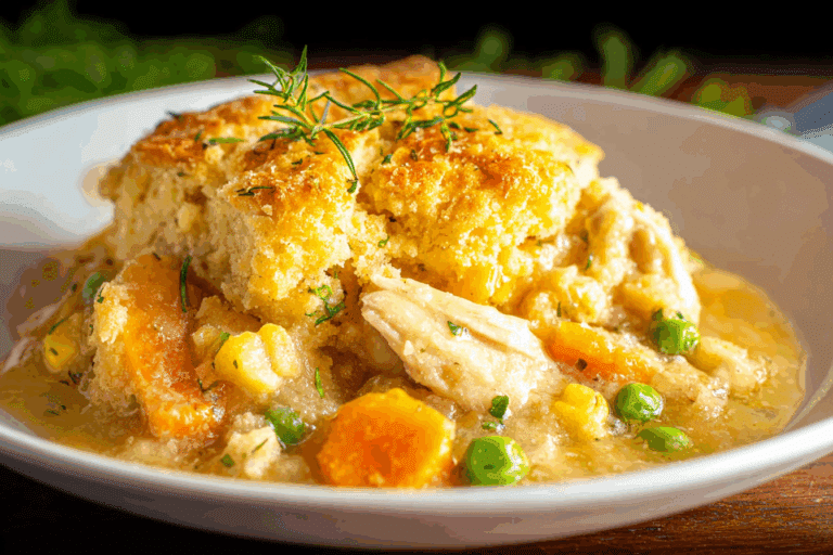 Easy Chicken Cobbler Dinner Casserole