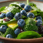 Blueberry Broccoli Spinach Salad