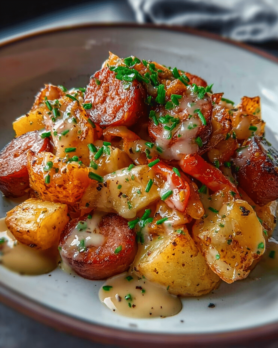 Cheesy Ranch Potatoes and Sausage