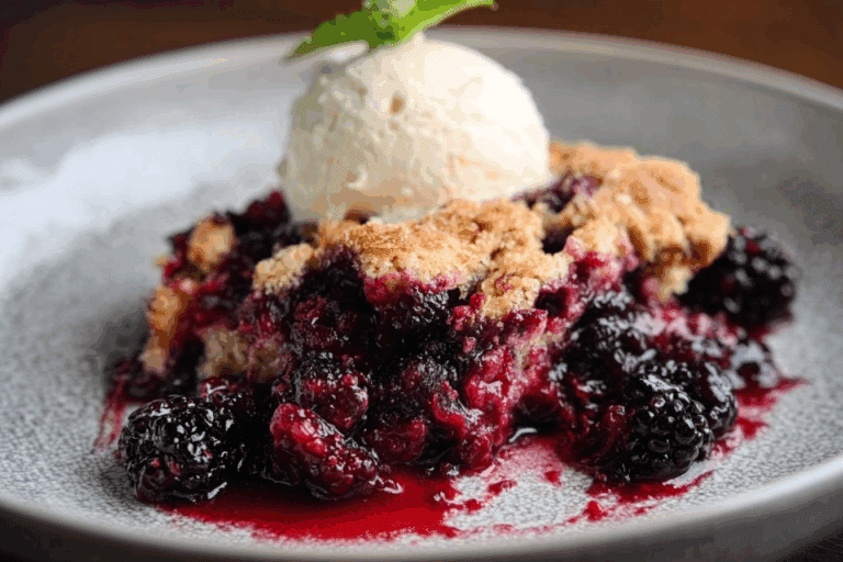Warm and Sweet Blackberry Cobbler