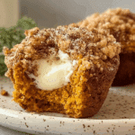 Pumpkin Streusel Muffins with Cream Cheese Filling