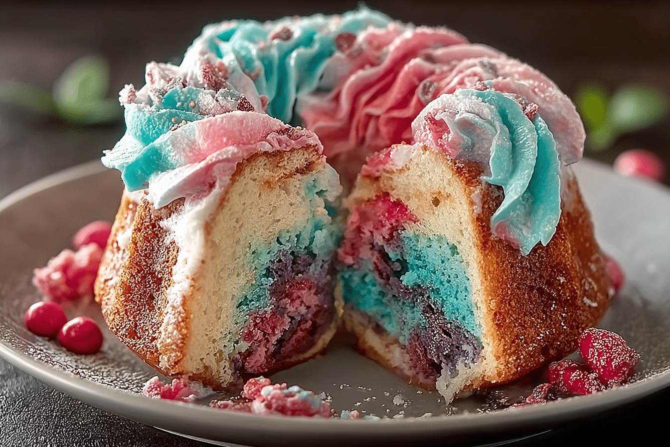 M\&M Cotton Candy Pound Cake