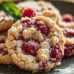Buttery Raspberry Crumble Cookies