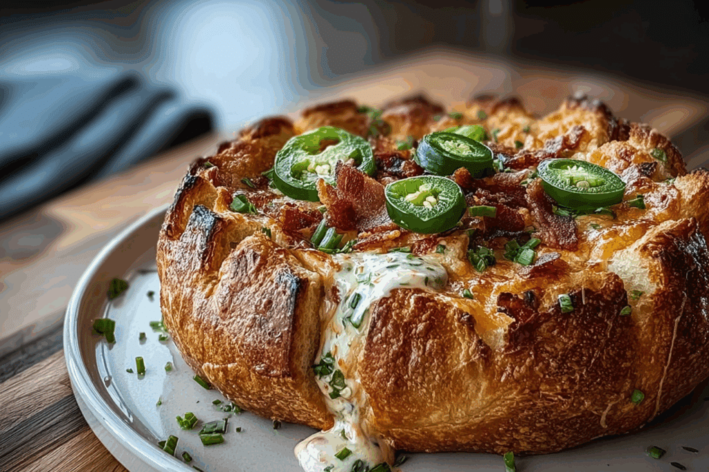 Sourdough Jalapeño Popper Bread Bowl