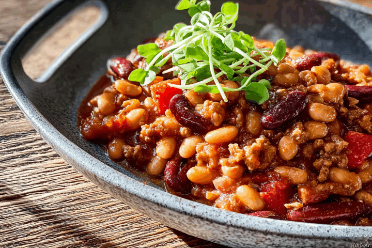 The BEST Slow Cooker Cowboy Beans