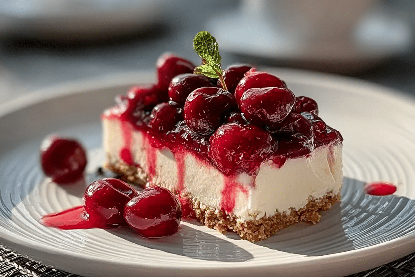 Easiest No-Bake Cherry Cheesecake