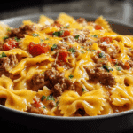 Velveeta Beef Pasta with Bowtie Noodles