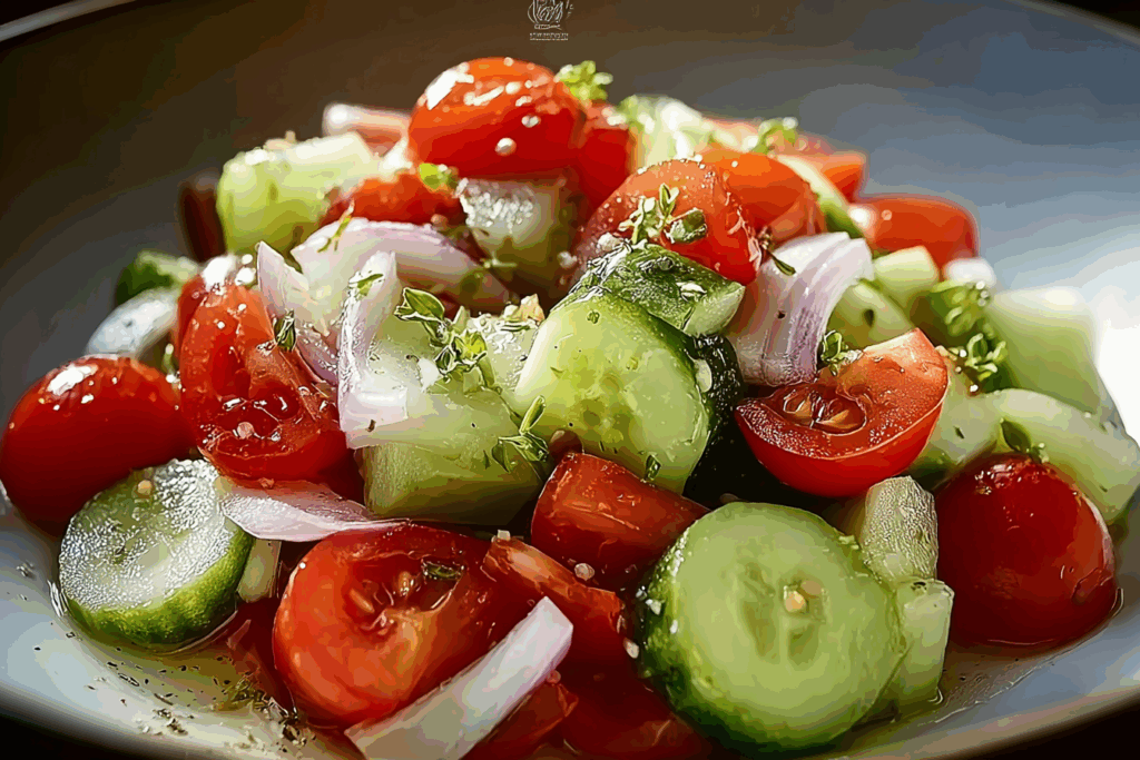Marinated Cucumber, Tomato & Onion Salad