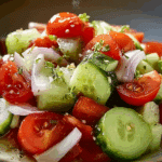 Marinated Cucumber, Tomato & Onion Salad