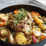 Creamy Garlic Chicken & Golden Potatoes Tray