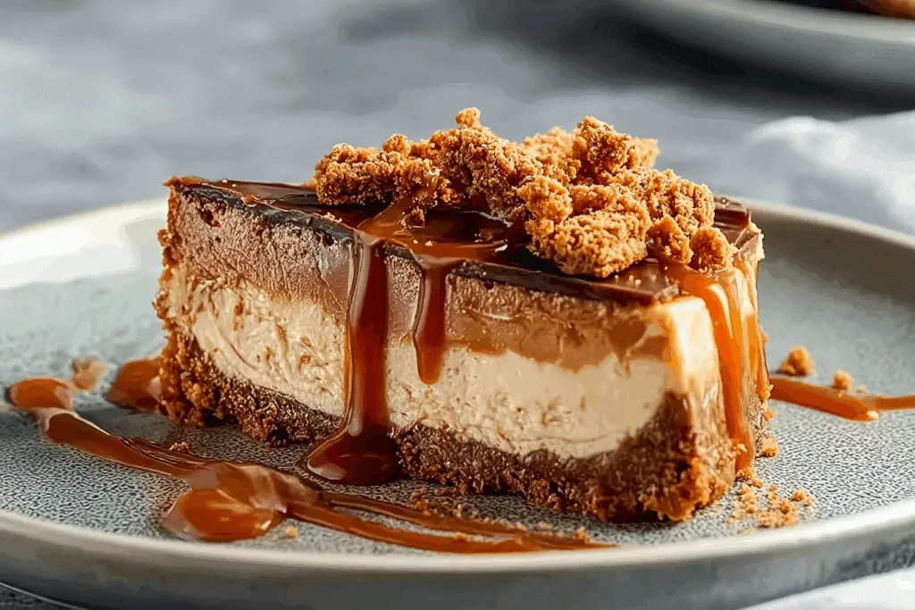 Biscoff Caramel Cookie Butter Cheesecake