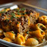 Meatloaf and Cheddar Shells Casserole