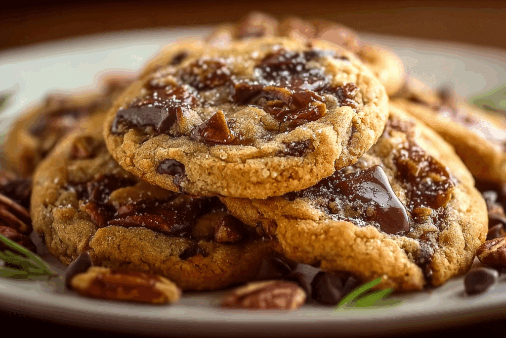 Chocolate Chip Turtle Pudding Cookies