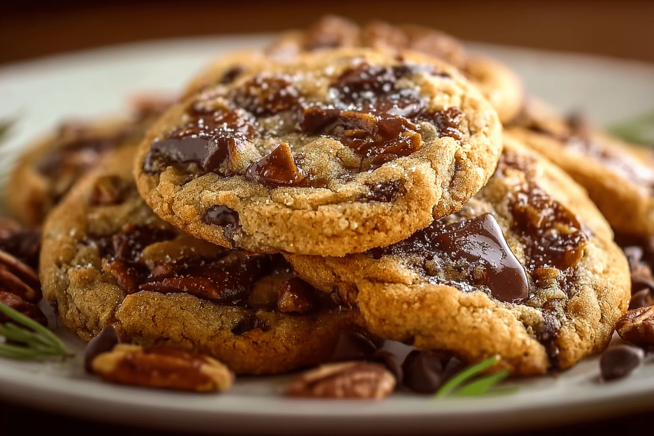 Chocolate Chip Turtle Pudding Cookies